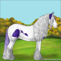 Horse Color:Watercolor Smoky Black Ice Splash Tobiano 