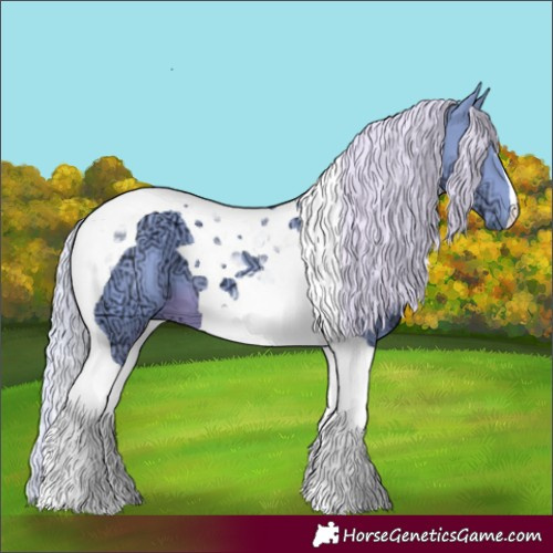 Horse Color:Watercolor Chocolate Palomino Ice Tobiano