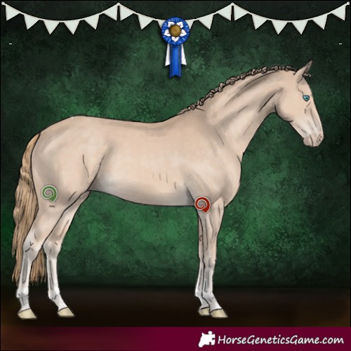 Horse Color:Smoky Creme Sabino Tobiano 