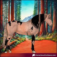 Horse Color:Void Watercolor Chestnut Tobiano 