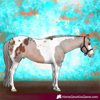 Horse Color:Brown Tobiano Varnish 