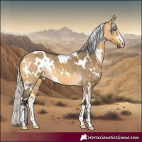 Horse Color:White Spotted Silver Buckskin Dun 