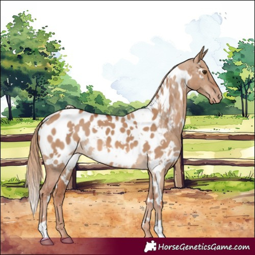 Horse Color:White Spotted Red Dun Near Leopard 
