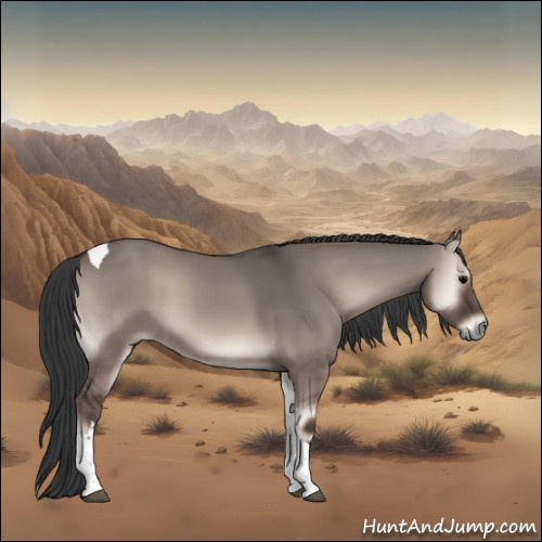 Horse Color:Grullo Onyx Sabino Tobiano 