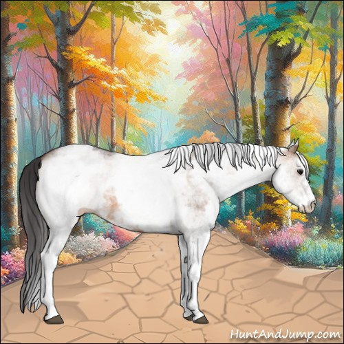 Horse Color:White Spotted Brown Dun 