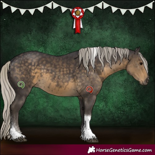 Horse Color:Silver Smoky Black Tobiano 