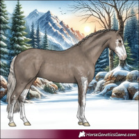 Horse Color:Silver Grullo Sabino 