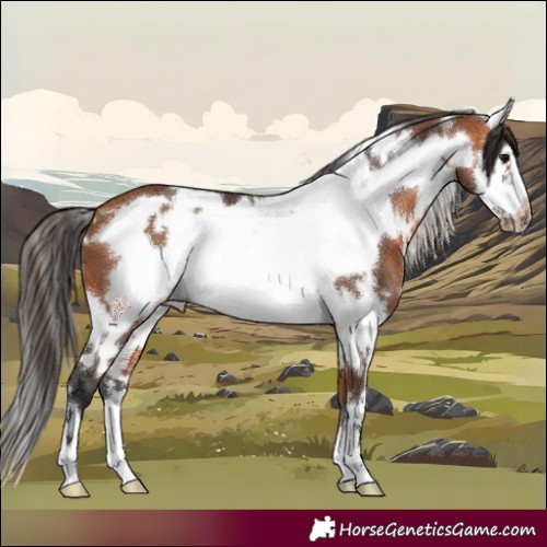 Horse Color:White Spotted Bay Frame 