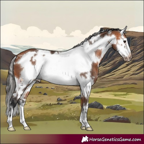 Horse Color:White Spotted Bay Frame 