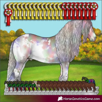 Horse Color:Nacre White Spotted Chocolate Silver Bay Chinchilla Onyx 