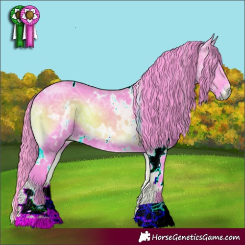 Horse Color:Watercolor White Spotted Liver Red Onyx Ice 