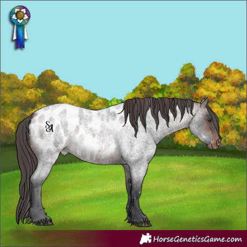 Horse Color:Brown Roan Mushroom Blanket 