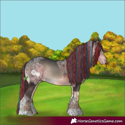 Horse Color:Painted Blue Onyx Rabicano  and Painted Brown Ice Rabicano 