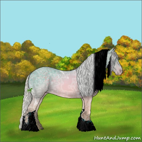 Horse Color:Watercolor Chocolate Silver Black Ice Sabino Tobiano 