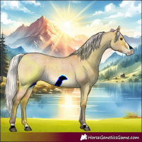 Horse Color:Silver Bay Roan Dun Frame 