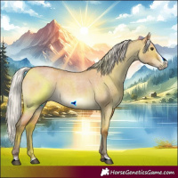 Horse Color:Silver Bay Roan Dun Frame