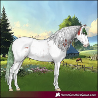 Horse Color:Watercolor Bay Splash Tobiano 