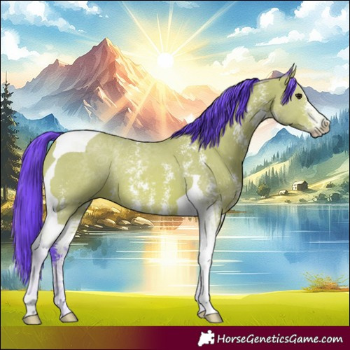Horse Color:Watercolor Bay Sabino Tobiano