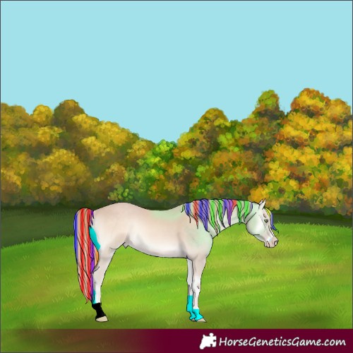 Horse Color:Painted Perlino Onyx 