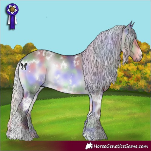Horse Color:Nacre White Spotted Chocolate Silver Brown Chinchilla Onyx