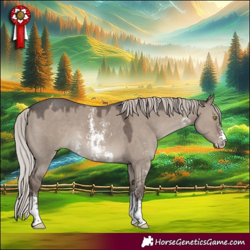 Horse Color:Silver Grullo Sabino