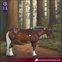 Horse Color:White Spotted Silver Brown Tobiano