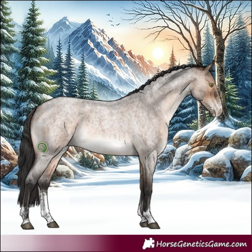 Horse Color:Brown Roan Dun Sabino Brindle 