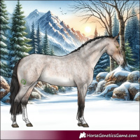Horse Color:Brown Roan Dun Sabino Brindle 