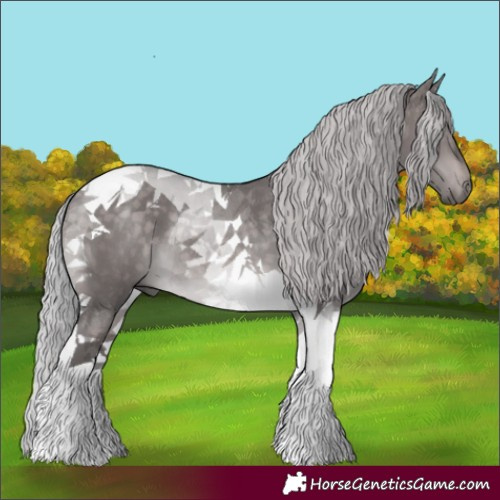Horse Color:Platinum Silver Brown Dun Tobiano Rabicano 