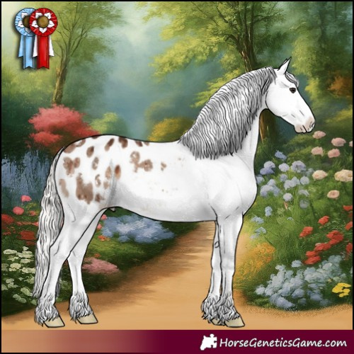 Horse Color:White Spotted Silver Brown Dun Sabino Appaloosa Brindle 