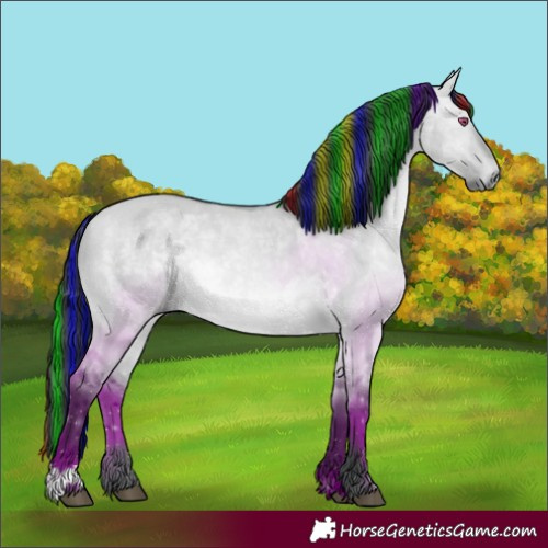 Horse Color:Painted Bay Chinchilla Dun 