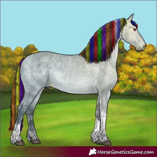 Horse Color:Painted Brown Chinchilla Ice Dun Tobiano 