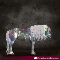 Horse Color:Nacre White Spotted Silver Black Chinchilla 