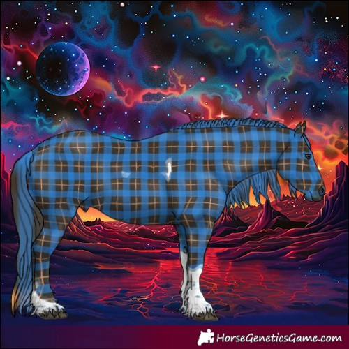 Horse Color:Plaid  Liver Chestnut Tobiano 