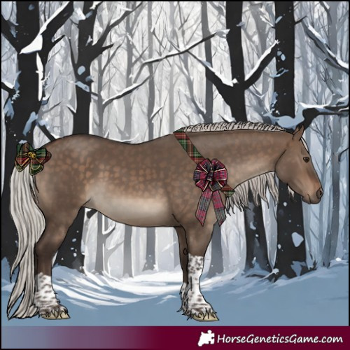 Horse Color:White Spotted Silver Brown Dun Tobiano Rabicano