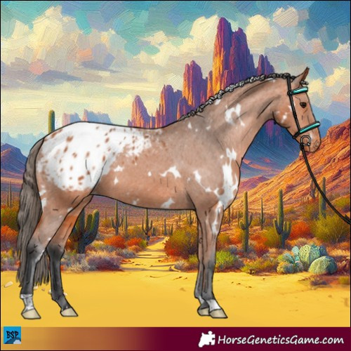 Horse Color:White Spotted Bay Appaloosa
