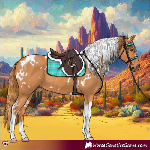 Horse Color:White Spotted Chestnut Tobiano 