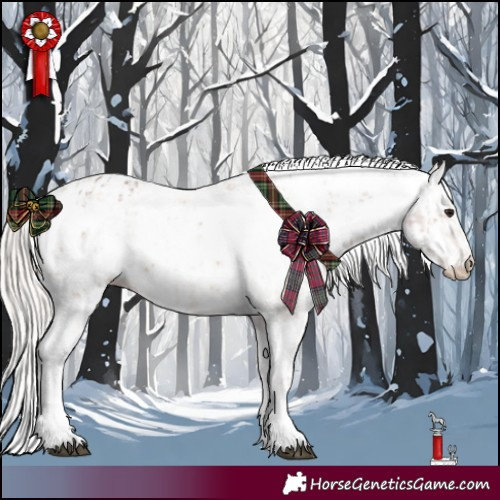 Horse Color:White Spotted Silver Brown Tobiano Varnish  and Silver Sable Champagne Sabino 