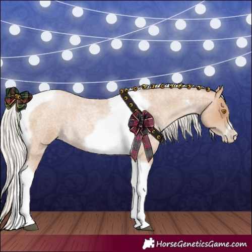 Horse Color:Silver Blue Roan Pearl Tobiano Frame 