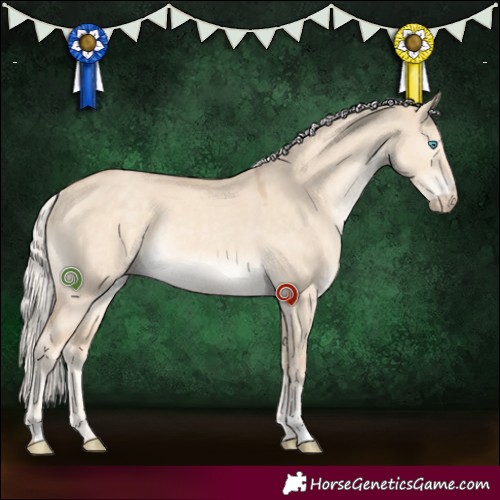 Horse Color:Cremello Dun Rabicano 