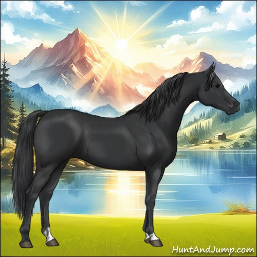 Horse Color:Black and Black