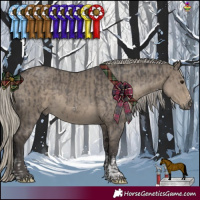 Horse Color:Silver Smoky Black Mushroom Sabino  and Silver Smoky Grullo Mushroom Sabino 