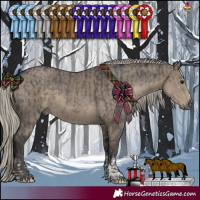 Horse Color:Silver Smoky Black Mushroom Sabino and Silver Smoky Grullo Mushroom Sabino