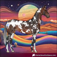Horse Color:White Spotted Bay 