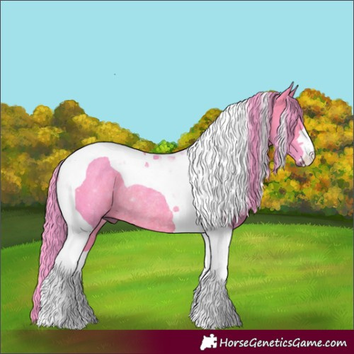 Horse Color:Watercolor Brown Tobiano Rabicano 
