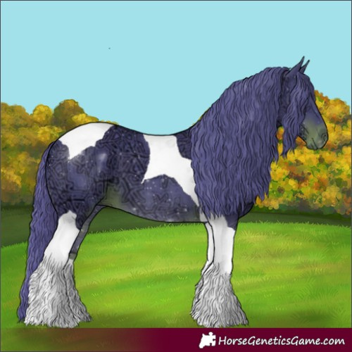 Horse Color:Watercolor Liver Chestnut Ice Tobiano 