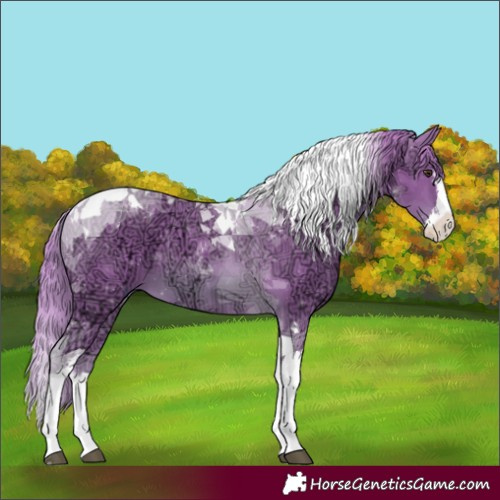 Horse Color:Watercolor Chestnut Ice Splash Tobiano 