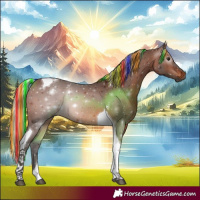 Horse Color:Gray Painted Silver Bay Tobiano