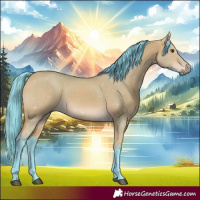 Horse Color:Watercolor Buckskin Dun 