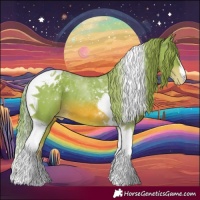 Horse Color:Watercolor Chestnut Tobiano Appaloosa 